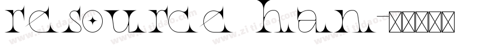 resource han字体转换